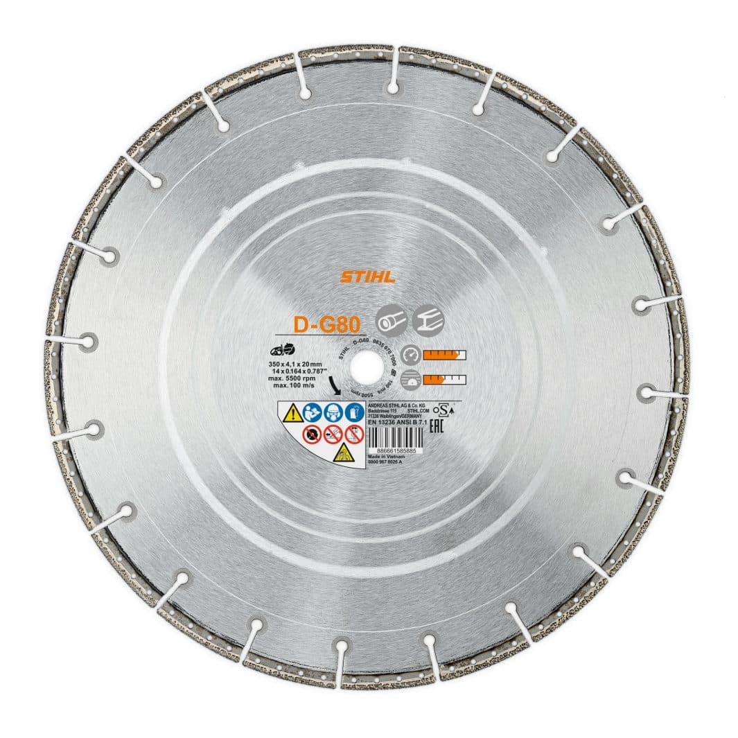Diamantový rezný kotúč – Liatinové potrubie, D-G80, 300mm/12″
