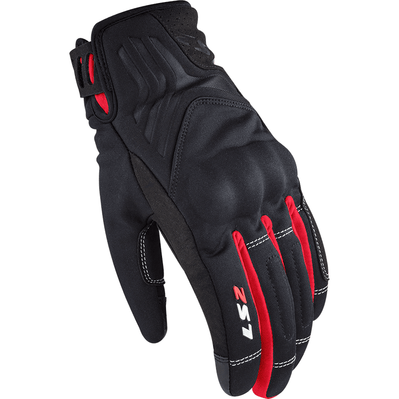 LS2 JET 2 LADY GLOVES BLACK RED