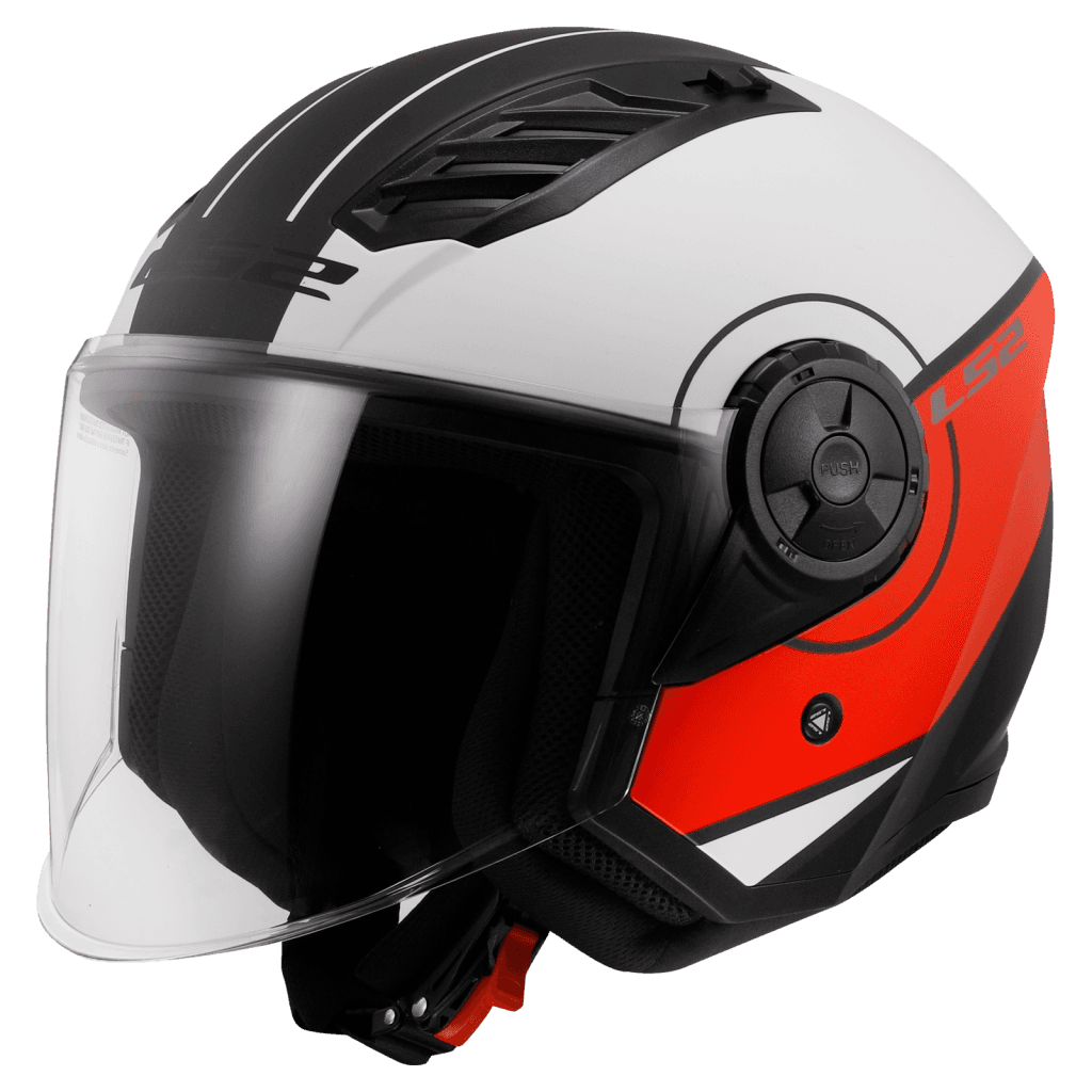 LS2 OF616 AIRFLOW II COVER MATT WHITE RED-06