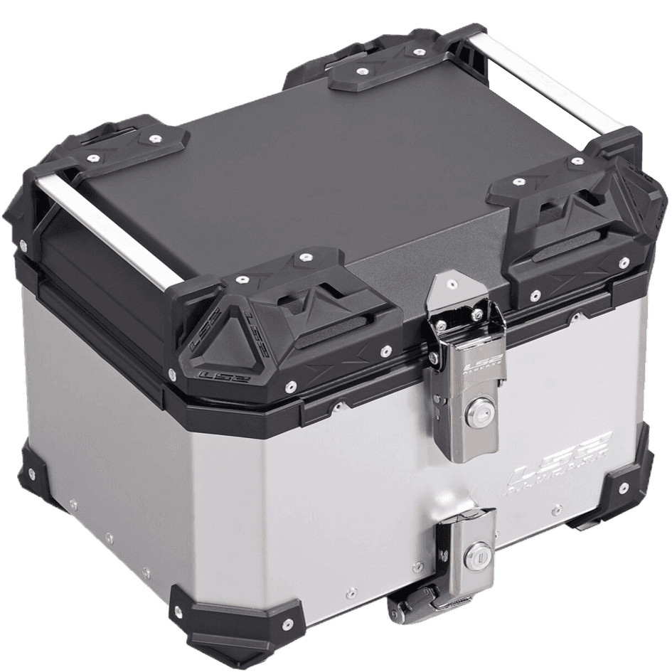 LS2 ALUCASE Silver 35l for rear rack with metal base