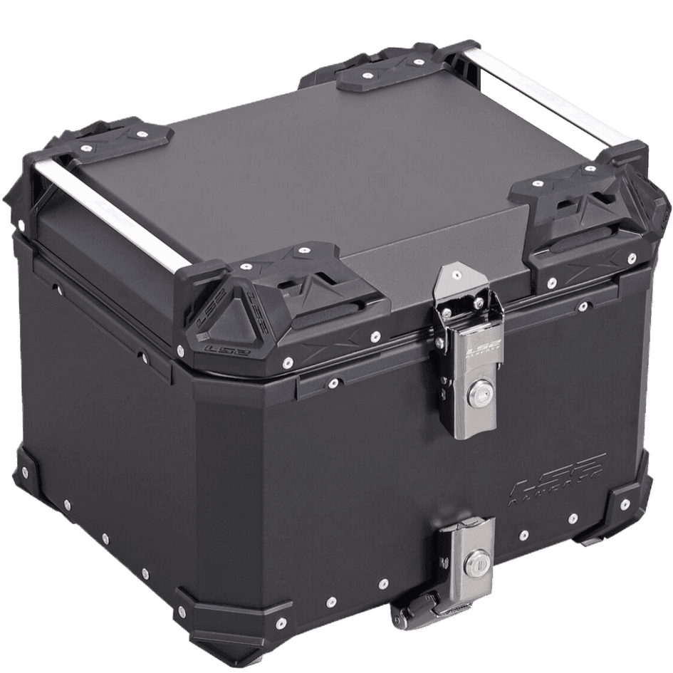 LS2 ALUCASE Black 45l for rear rack with metal base