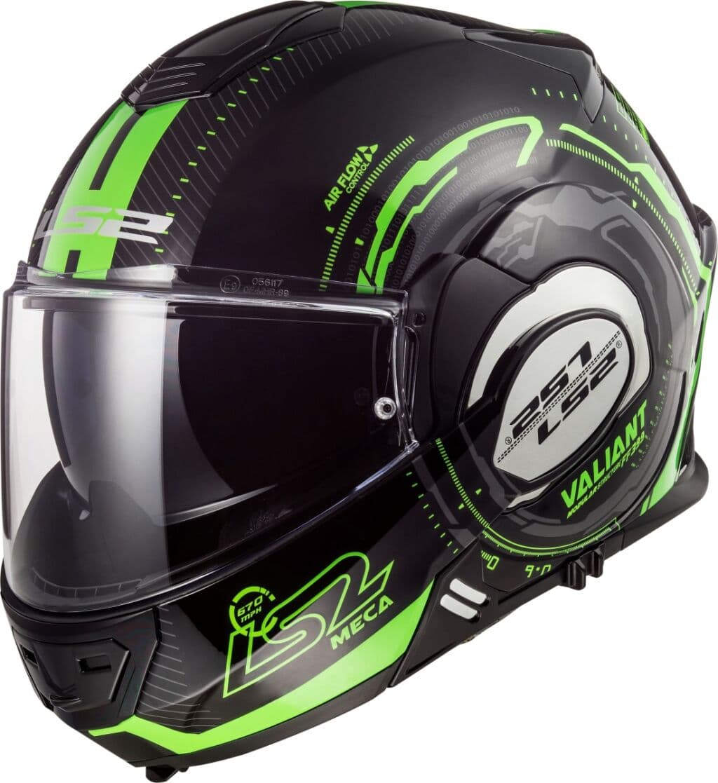 LS2 FF399 VALIANT NUCLEUS BLACK GLOW GREEN