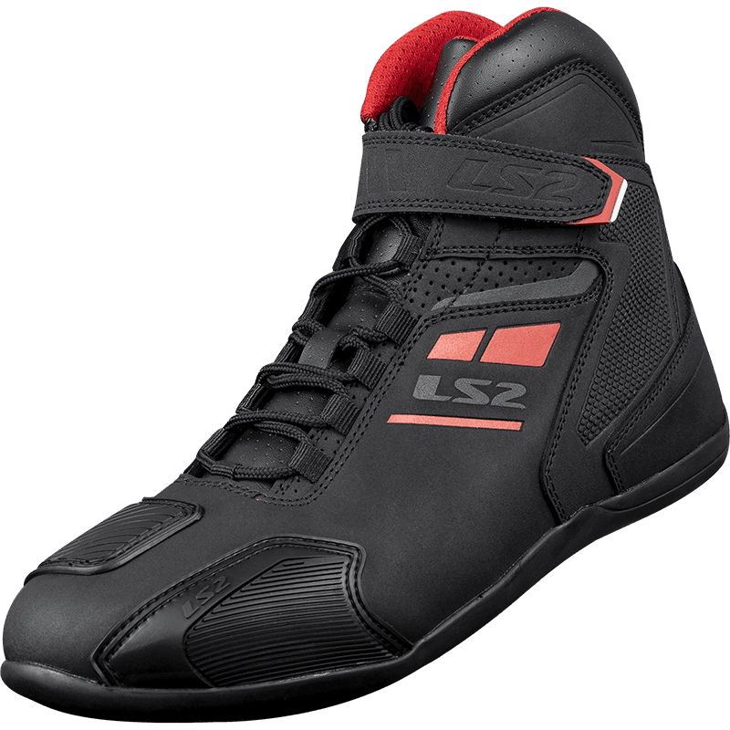LS2 GARRA MAN BOOTS BLACK RED