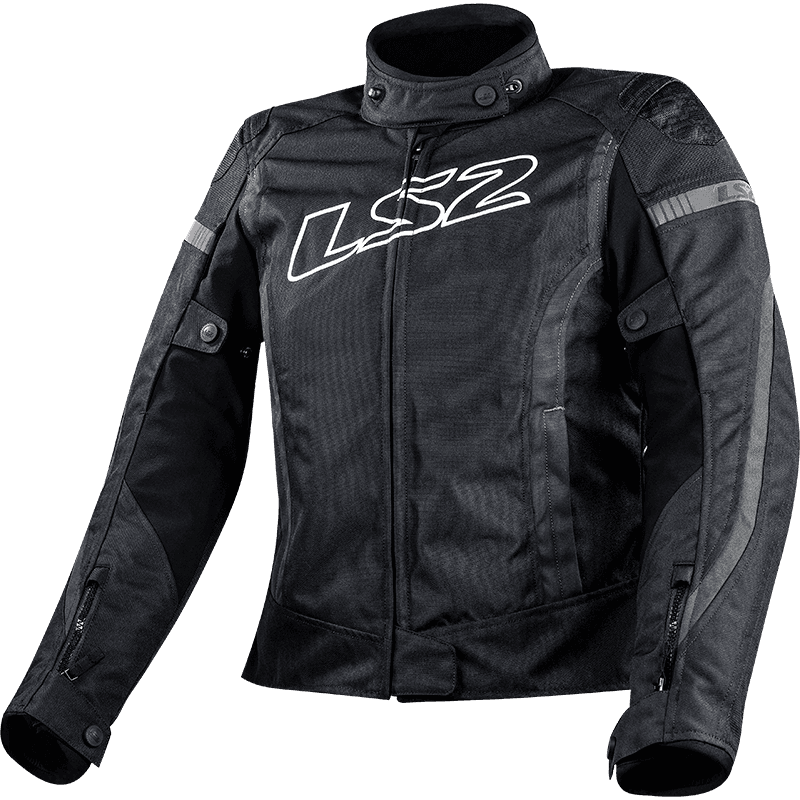 LS2 GATE LADY JACKET BLACK DARK GREY