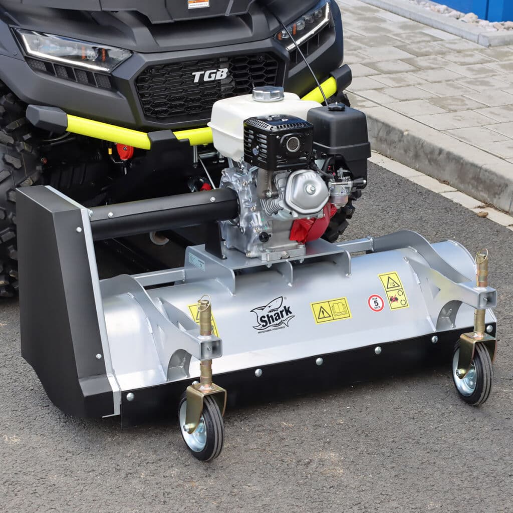 SHARK ATV čelný mulčovač 100cm s  motorem  HONDA GX 270, strieborná farba