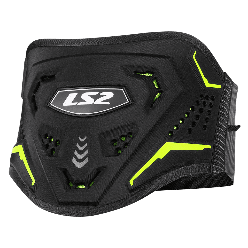 LS2 KOKU KIDNEY BELT BLACK H-V YELLOW
