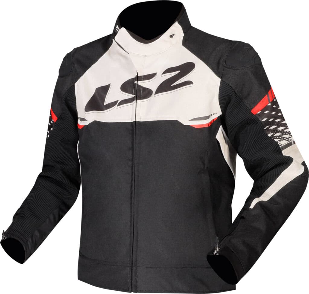 LS2 APEX MAN JACKET BLACK WHITE RED