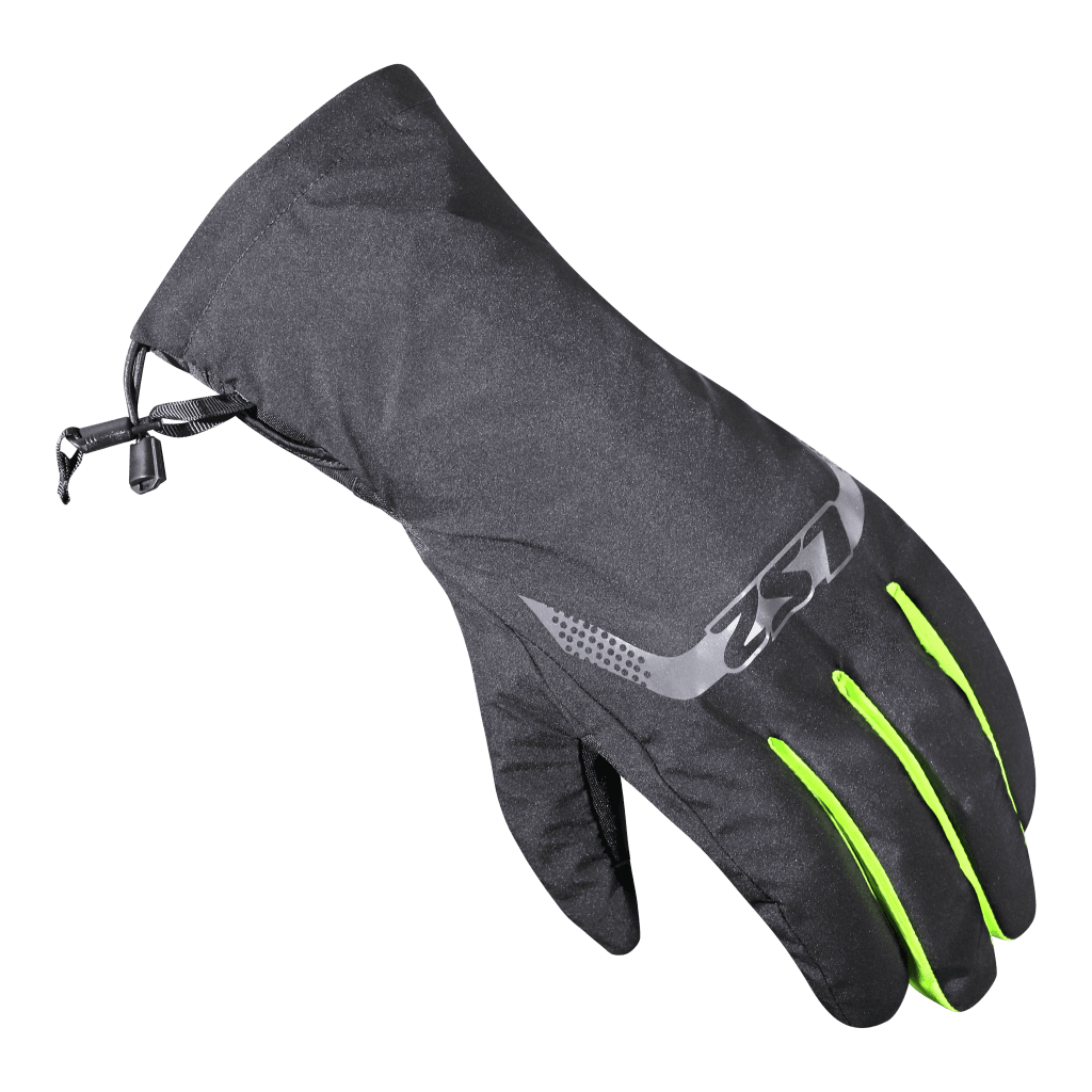 LS2 THERMORAIN GLOVES BLACK H-V YELLOW