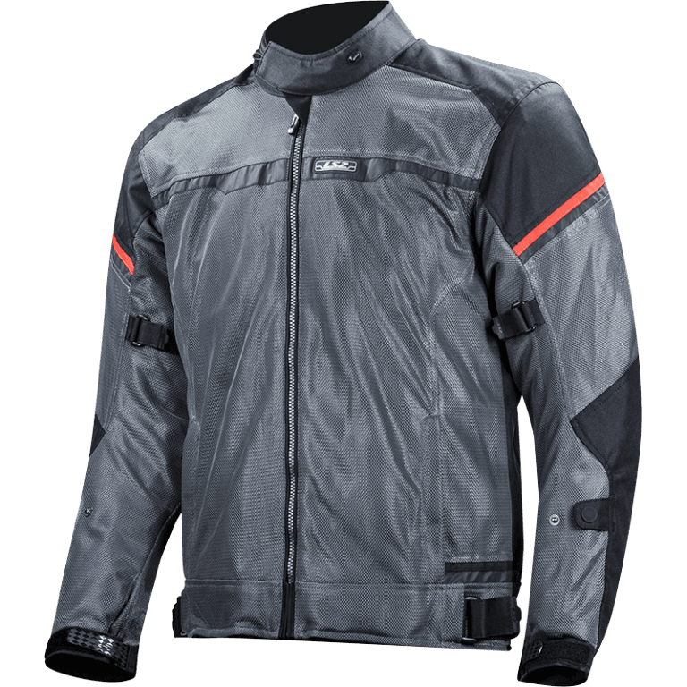 LS2 RIVA MAN JACKET BLACK DARK GREY RED