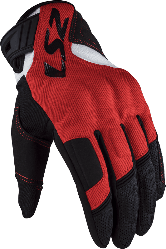LS2 SILVA MAN GLOVES BLACK RED