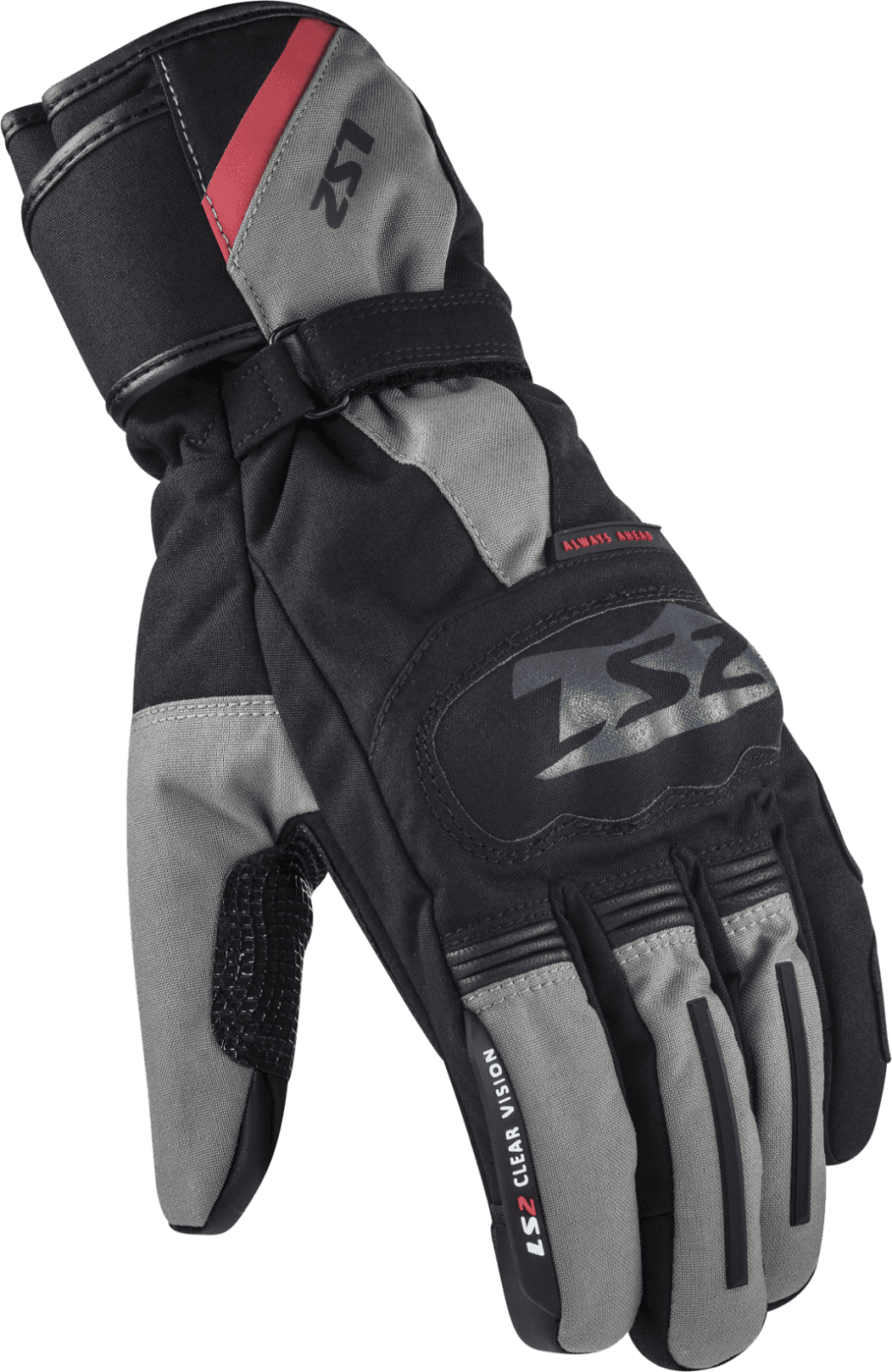 LS2 SNOW MAN GLOVES BLACK GREY