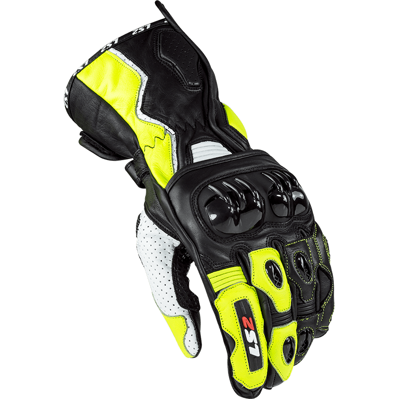 LS2 SWIFT RACING GLOVES BLACK NEON YELLOW