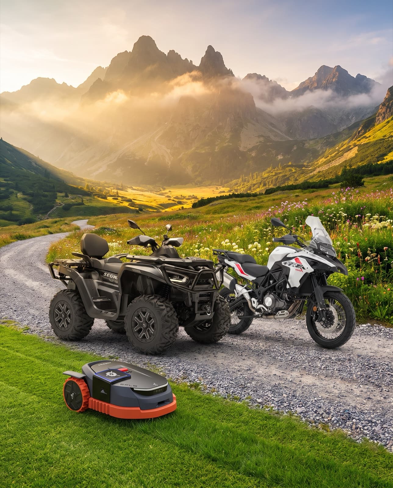 Segway AT10, Benelli TRK 502 X a robotická kosačka Navimow pod Tatrami