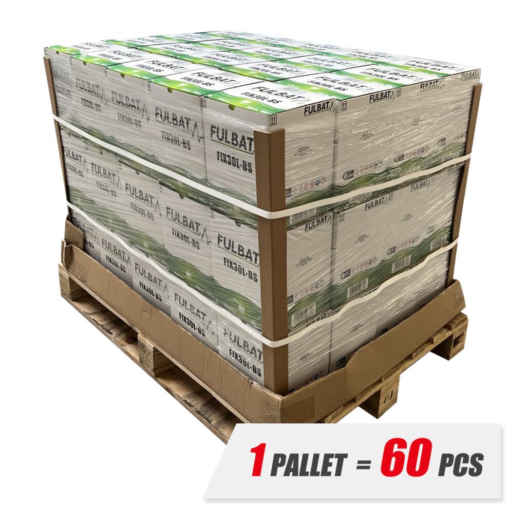 PALLET 60 PCS FULBAT Battery 12V/30Ah FIX30L-BS (YTX30L-BS) SEGWAY, CF MOTO,...