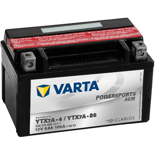 Varta 12V/6Ah - moto LF (YTX7A-4/YTX7A-BS)