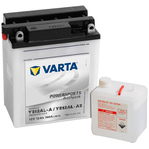 Varta 12V/12Ah moto (YB12AL-A / YB12AL-A2) Freshpack