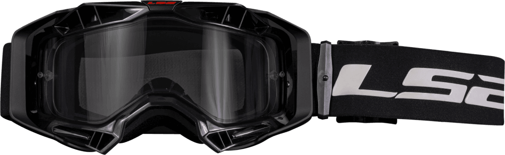 LS2 AURA ENDURO SERIES GOGGLE BLACK WITH CLEAR VISOR