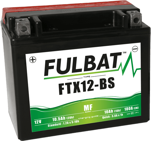 FULBAT batéria 12V/10Ah FTX12-BS (YTX12-BS) ACCESS Tomahawk, MAX, SUZUKI, KAWASAKI
