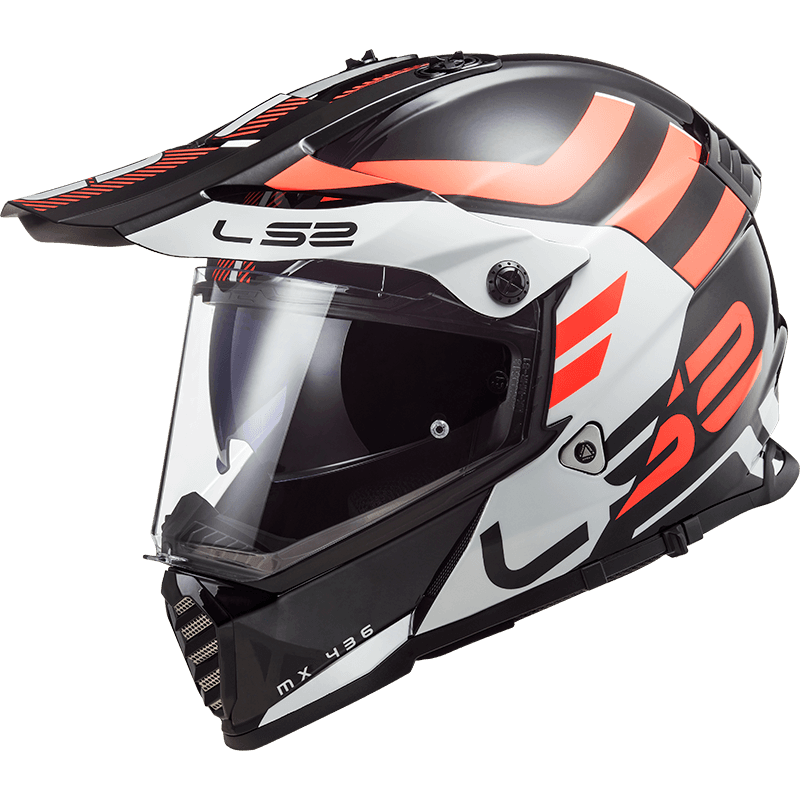 LS2 MX436 PIONEER EVO ADVENTURER BLACK WHITE