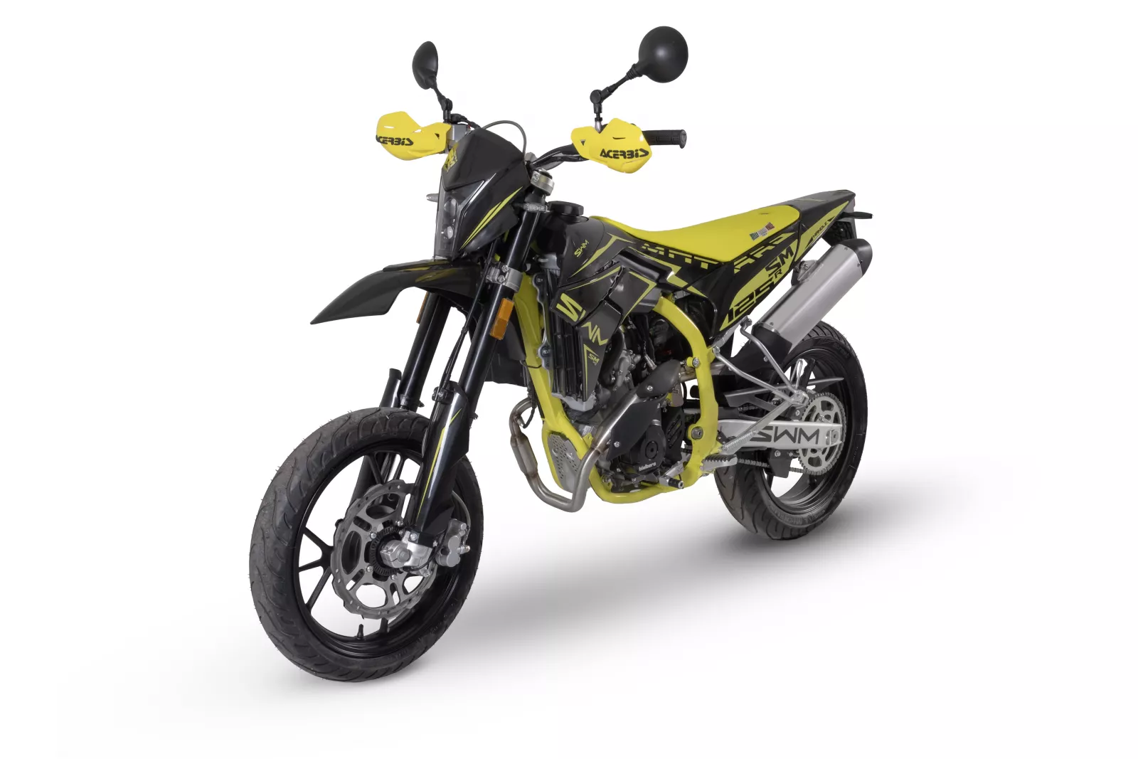 SWM - SM 125 R ŽLTÁ-ČIERNA – ľahký supermoto motocykel 125ccm pre A1, ideálny na cestu i do mesta